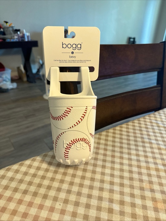 BOGG BAG Accessories - White Baseball Print Cup Holder Bogg